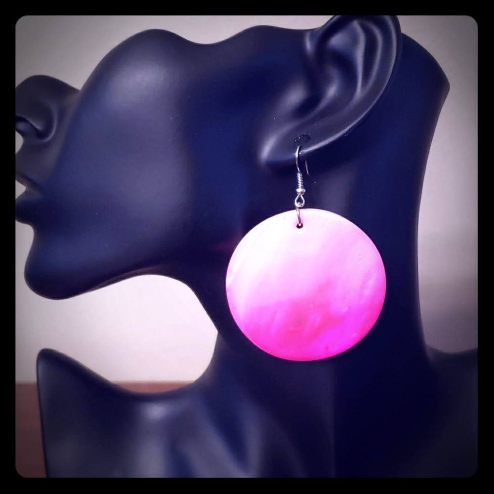 Mother of Pearl pierced earrings